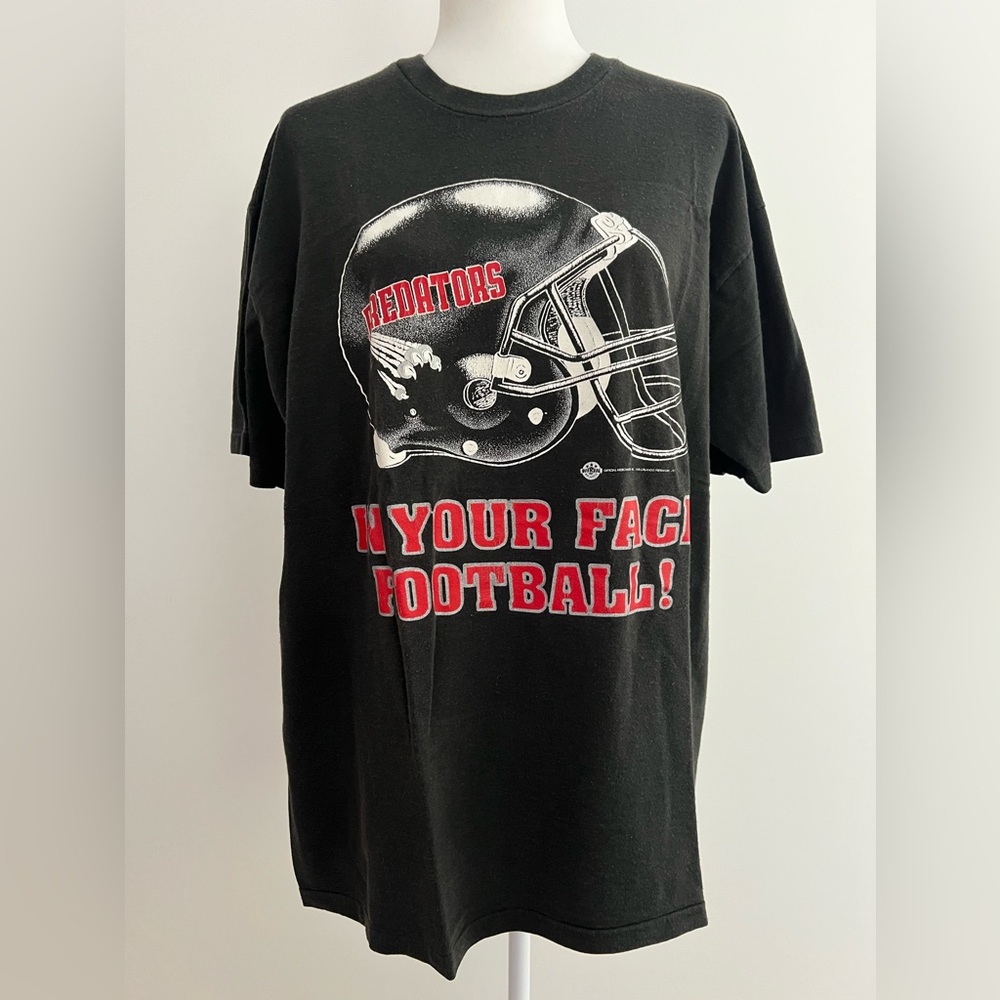 Vintage ‘93 Orlando Predators “In Your Face Football” T-Shirt Sgl Stitch Size XL